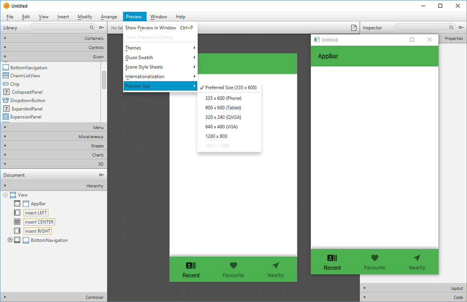 8. Changing the size of the Preview Window